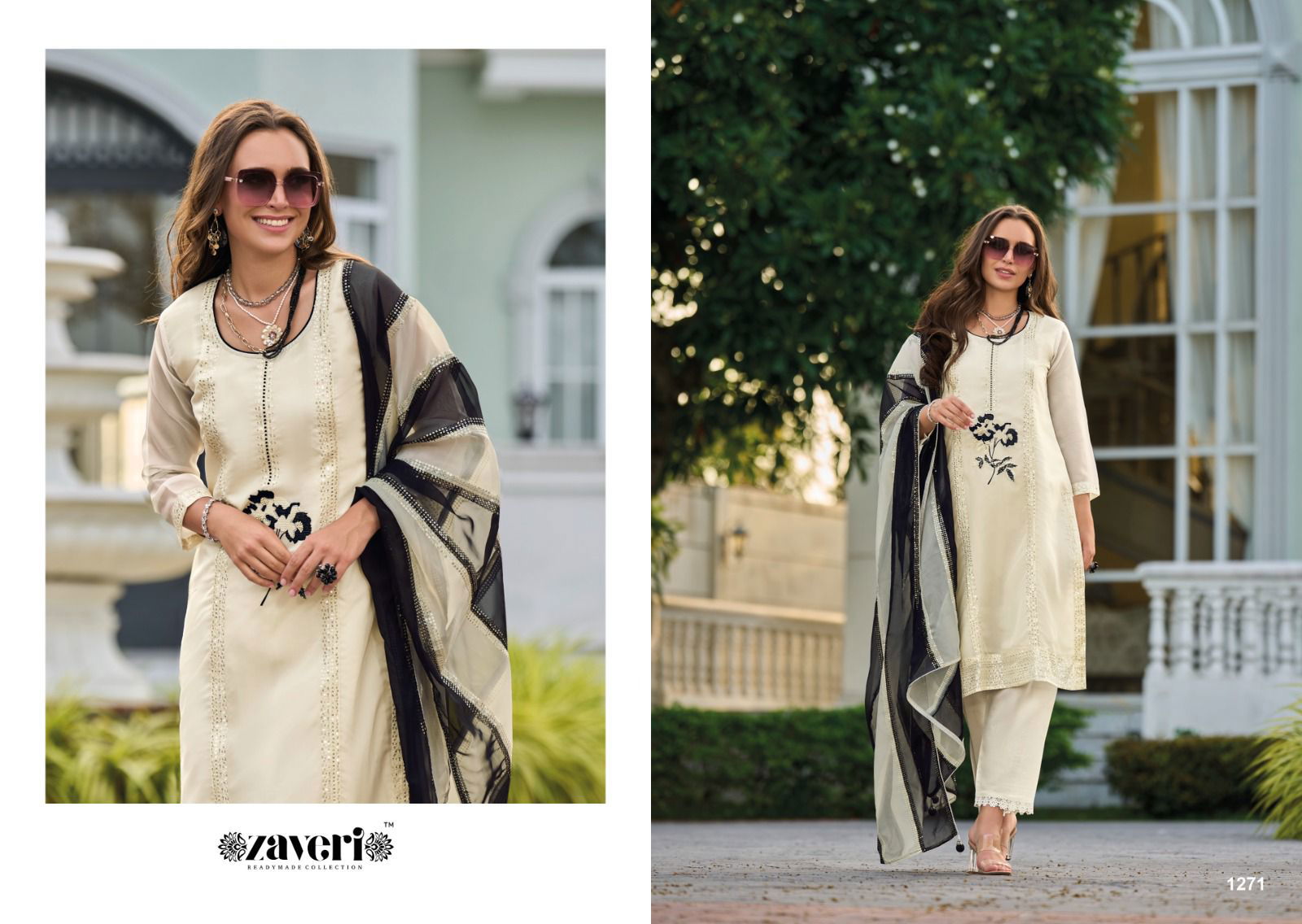 Rufi By Zaveri Heavy Organza Embroidery Kurti With Bottom Dupatta Wholesale Price In Surat

